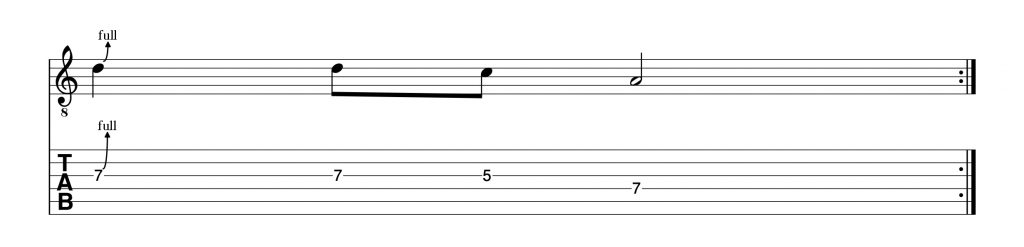 Lick bending Gitarre spieltechnik