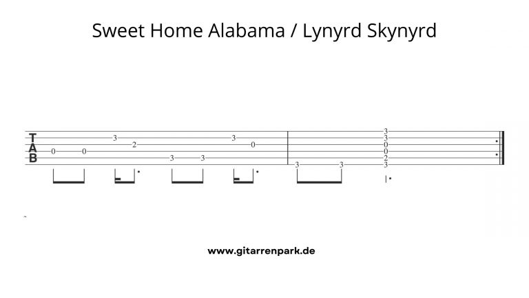 E-Gitarrenriff Sweet Home Alabama