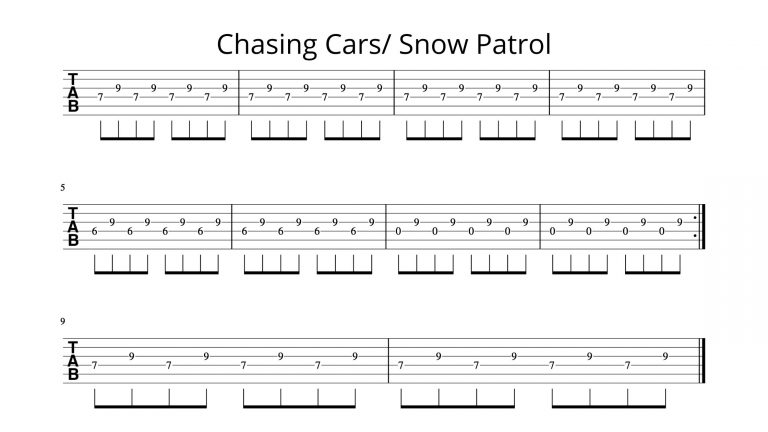 Gitarrenriffs Chasing car