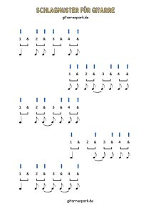 Schlagmuster Gitarre für Anfänger pdf